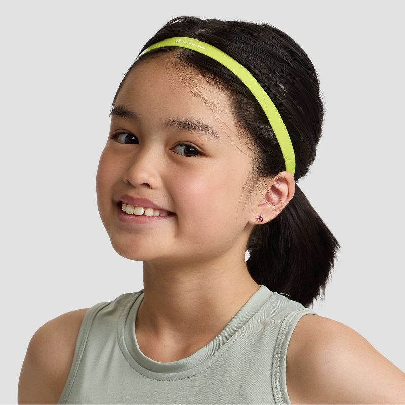 slide 5 of 12, Champion Game-Day Headbands 3pk- Blue/ Pink/Yellow, 3 ct