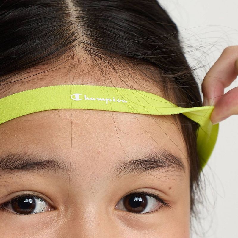 slide 7 of 12, Champion Game-Day Headbands 3pk- Blue/ Pink/Yellow, 3 ct