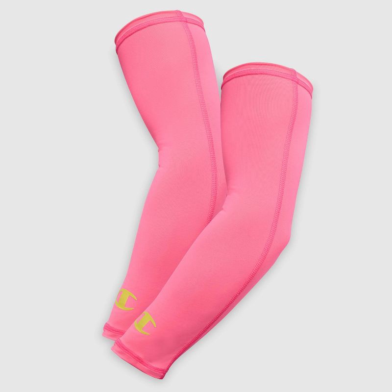 slide 4 of 7, Champion Momentum Arm Sleeve L/XL Youth 2pk - Pink, 2 ct