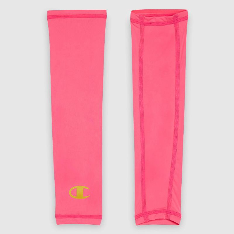 slide 5 of 7, Champion Momentum Arm Sleeve L/XL Youth 2pk - Pink, 2 ct