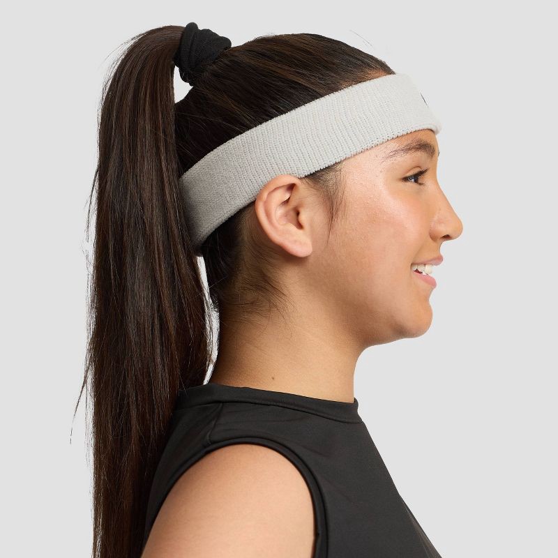 slide 4 of 12, Champion Varsity Headbands 3pk - Gray/ White/Black, 3 ct