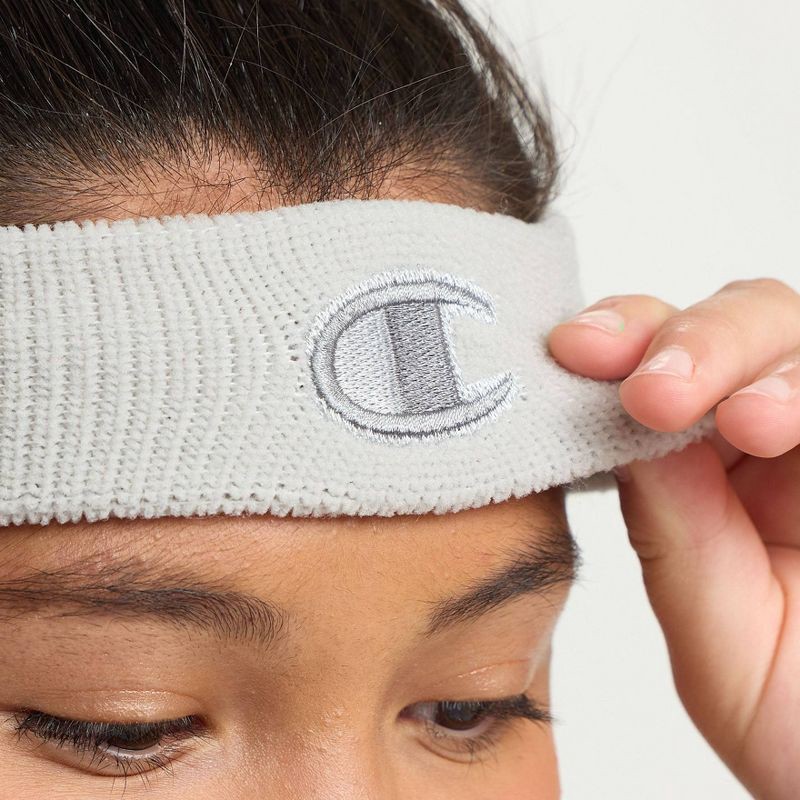 slide 7 of 12, Champion Varsity Headbands 3pk - Gray/ White/Black, 3 ct