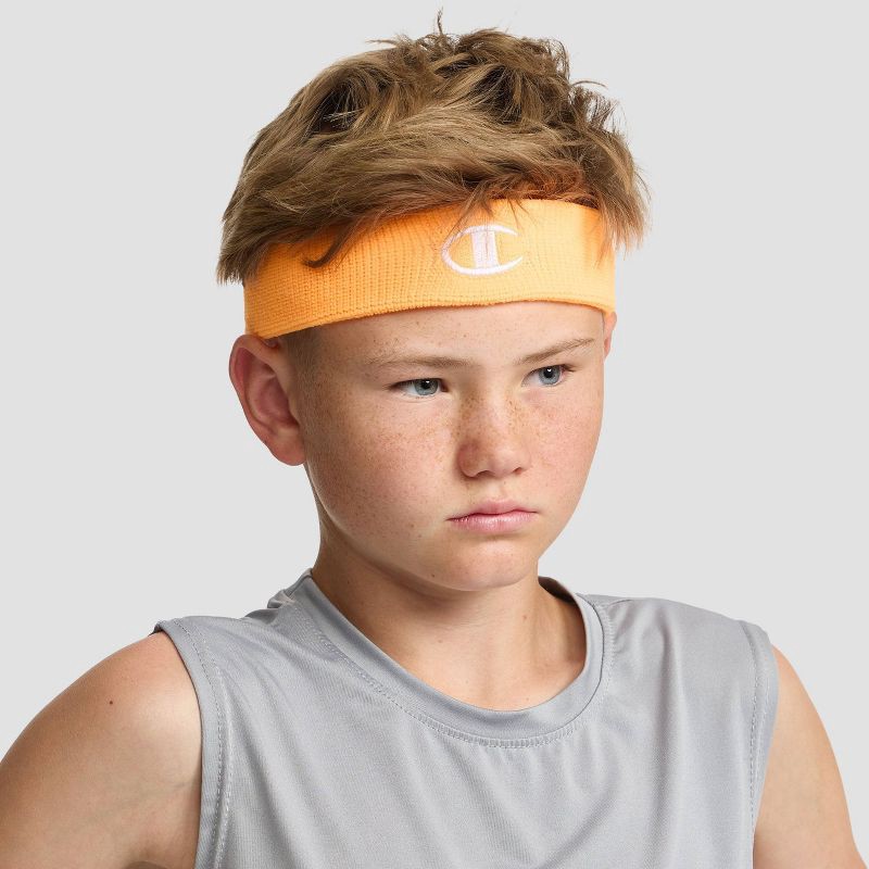 slide 1 of 12, Champion Varsity Headbands 3pk Orange/Pink/Yellow, 3 ct