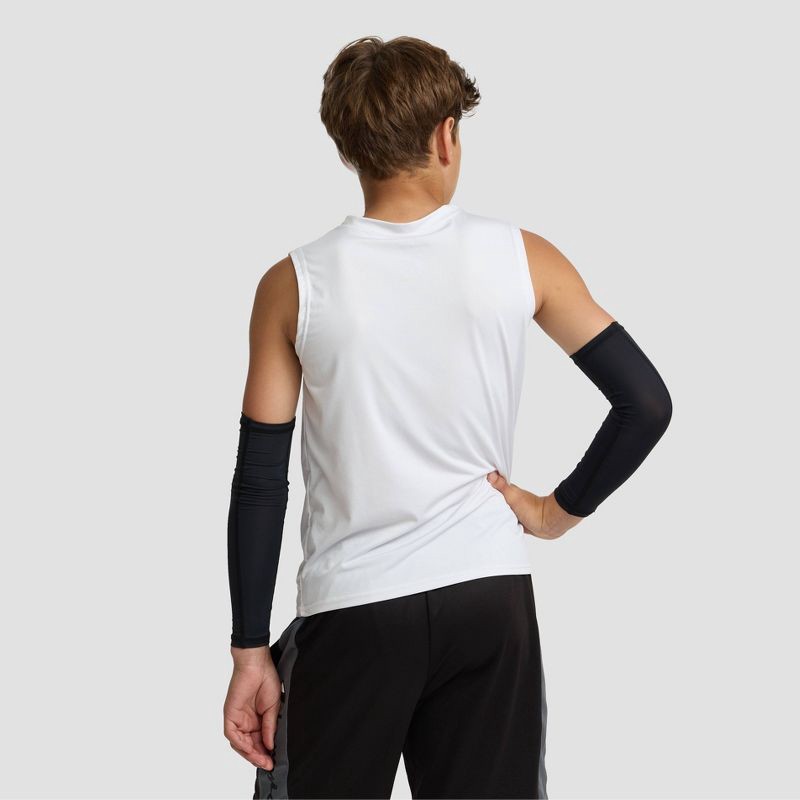 slide 2 of 7, Champion Momentum Arm Sleeve S/M Youth 2pk - Black, 2 ct