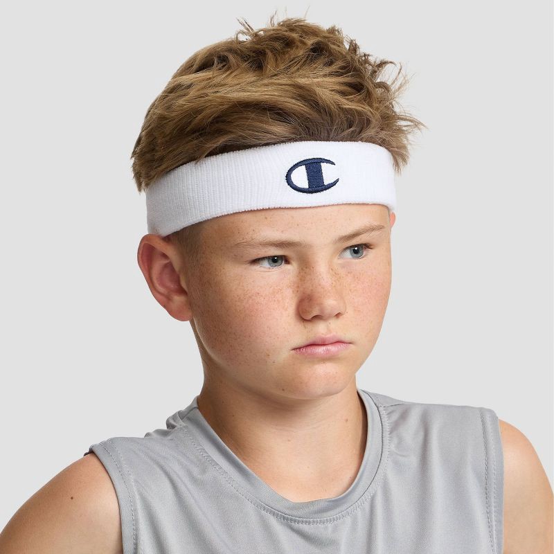slide 5 of 12, Champion Varsity Headbands 3pk - White/Red/ Blue, 3 ct