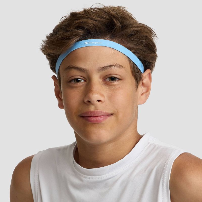 slide 3 of 12, Champion Game-Day Headbands 3pk - Blue/ Gray/White, 3 ct