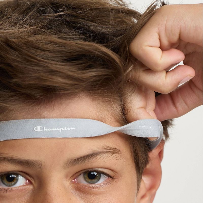 slide 7 of 12, Champion Game-Day Headbands 3pk - Blue/ Gray/White, 3 ct