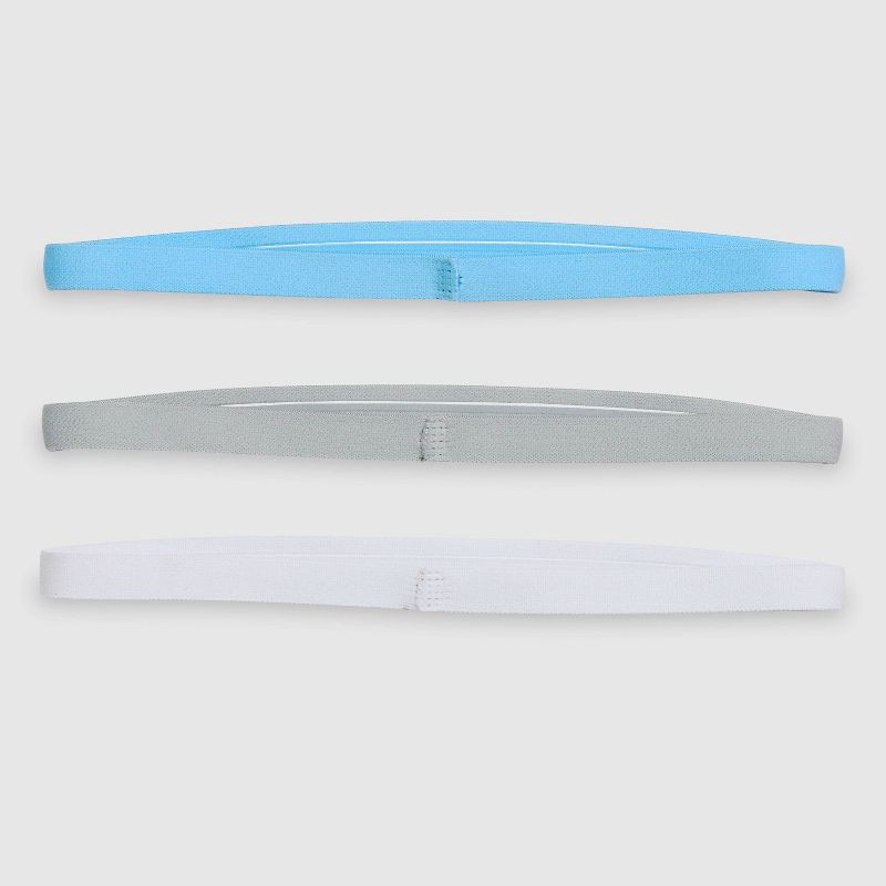 slide 9 of 12, Champion Game-Day Headbands 3pk - Blue/ Gray/White, 3 ct