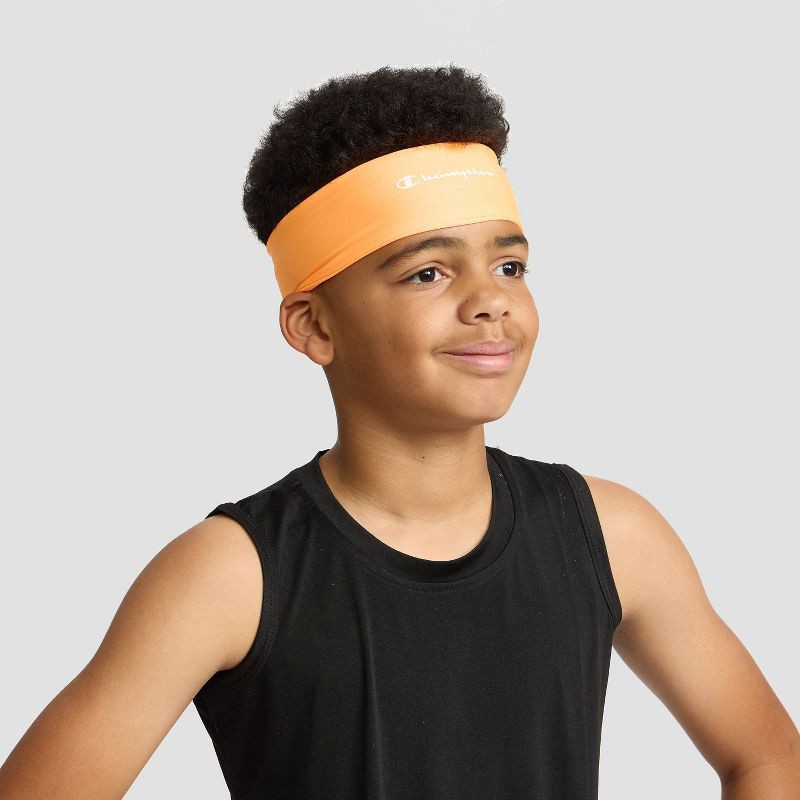 slide 3 of 12, Champion Legend Headband 3pk - Orange/Pink/Yellow, 3 ct