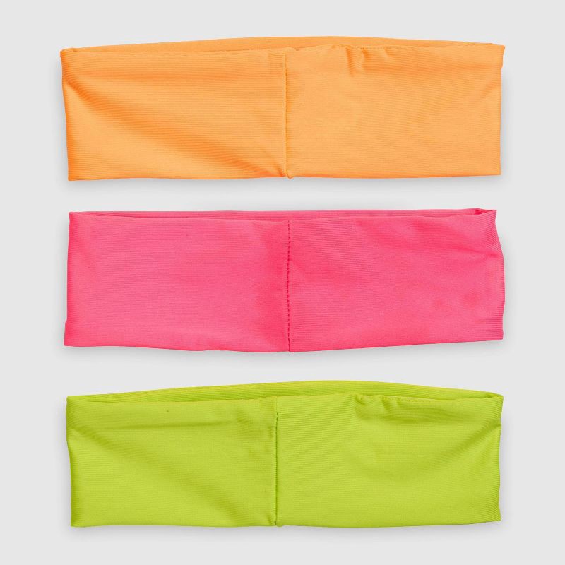 slide 9 of 12, Champion Legend Headband 3pk - Orange/Pink/Yellow, 3 ct