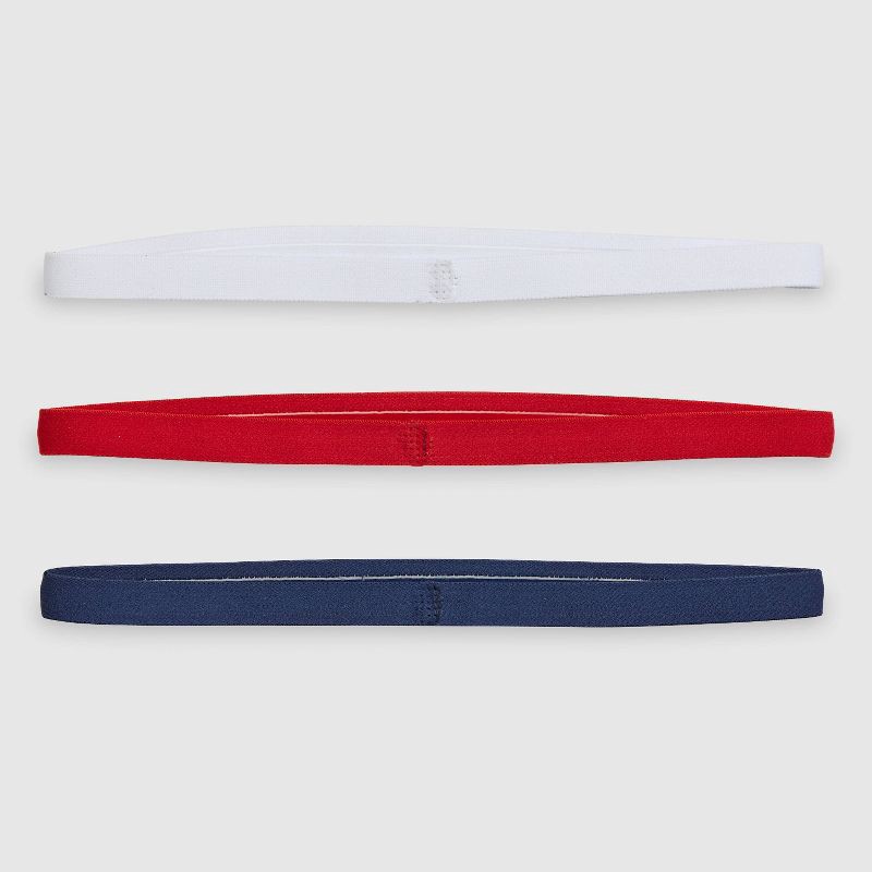 slide 9 of 12, Champion Game-Day Headbands 3pk- Red/ White/Blue, 3 ct