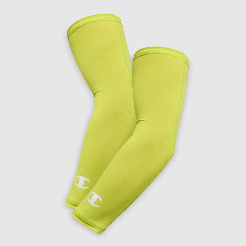 slide 4 of 7, Champion Momentum Arm Sleeve S/M Youth 2pk - Yellow, 2 ct