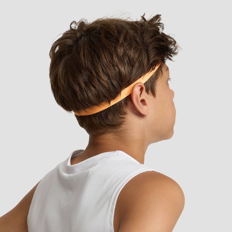 slide 4 of 12, Champion Game-Day Headbands 3pk - Pink/ Yellow/Orange, 3 ct