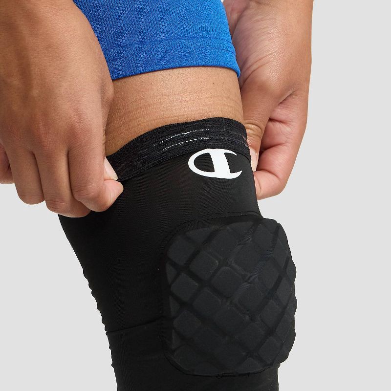 slide 3 of 9, Champion Momentum Padded Leg Sleeve - Black L/XL, 1 ct