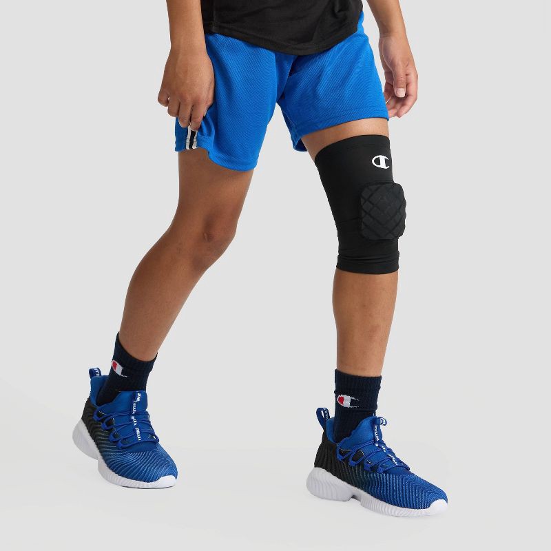 slide 1 of 9, Champion Momentum Padded Leg Sleeve - Black L/XL, 1 ct