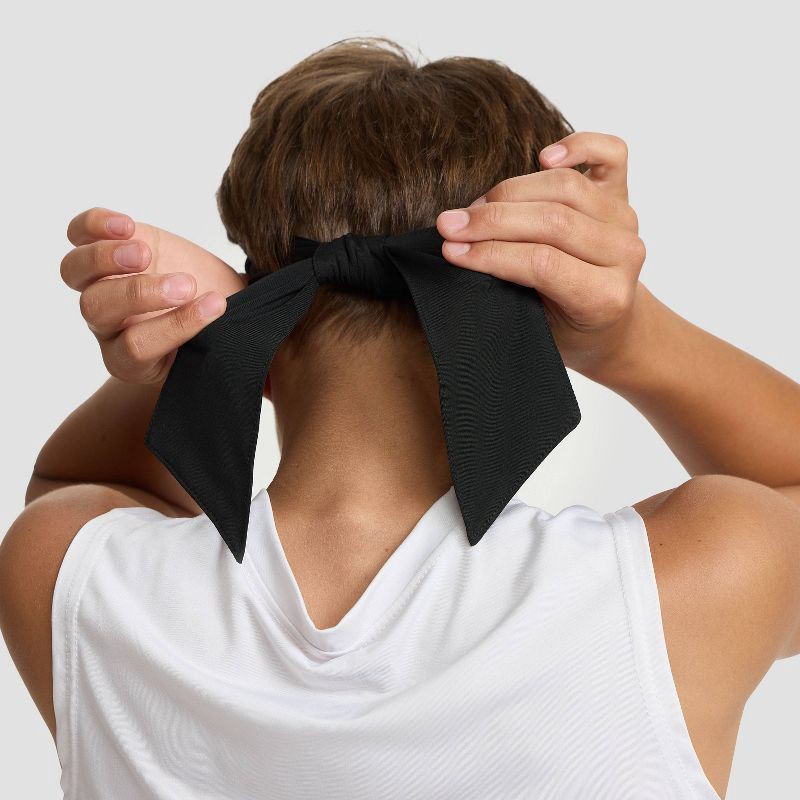 slide 3 of 9, Champion Legend Tie Headband - Black, 1 ct