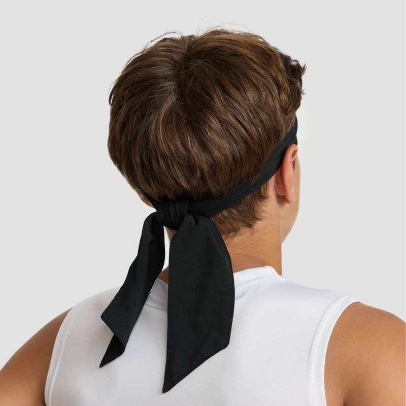 slide 4 of 9, Champion Legend Tie Headband - Black, 1 ct