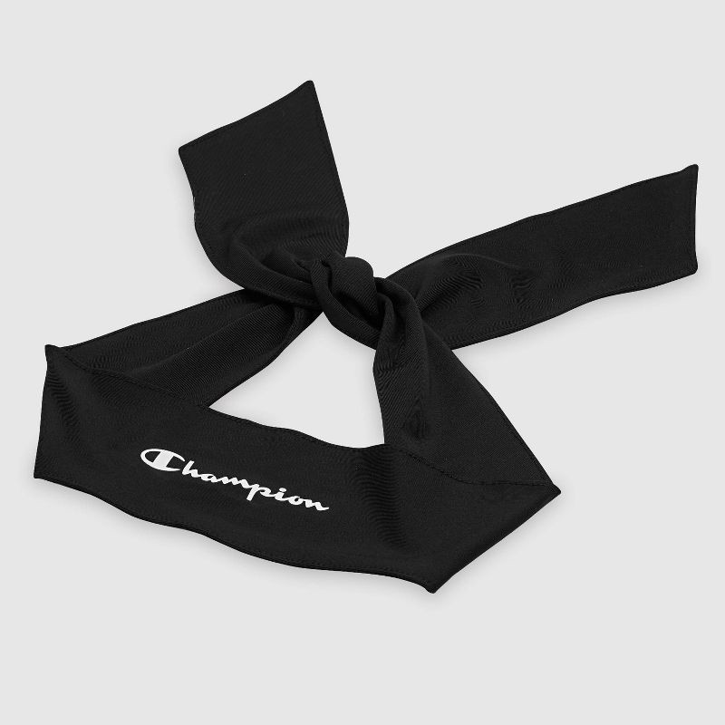 slide 8 of 9, Champion Legend Tie Headband - Black, 1 ct