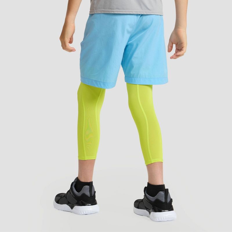 slide 2 of 7, Champion Momentum Leg Sleeve S/M Youth 2pk - Yellow, 2 ct