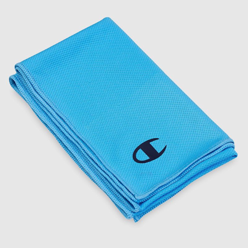 slide 3 of 8, Champion Chill Zone Cooling Towel - Blue, 1 ct