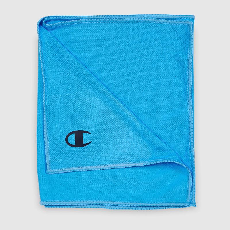 slide 1 of 8, Champion Chill Zone Cooling Towel - Blue, 1 ct