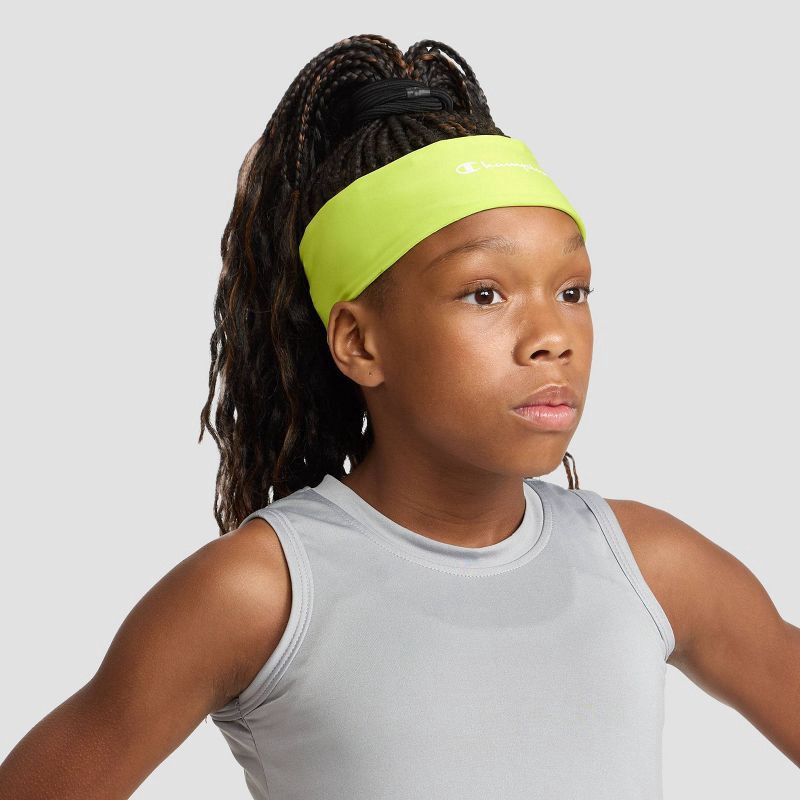 slide 5 of 12, Champion Legend Headband 3pk - Blue/Pink/Yellow, 3 ct