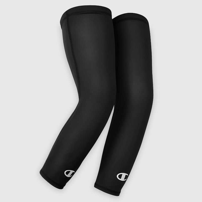 slide 4 of 7, Champion Momentum Leg Sleeve S/M Youth 2pk - Black, 2 ct
