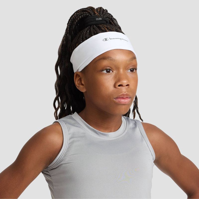 slide 3 of 12, Champion Legend Headband 3pk - Black/White/Gray, 3 ct