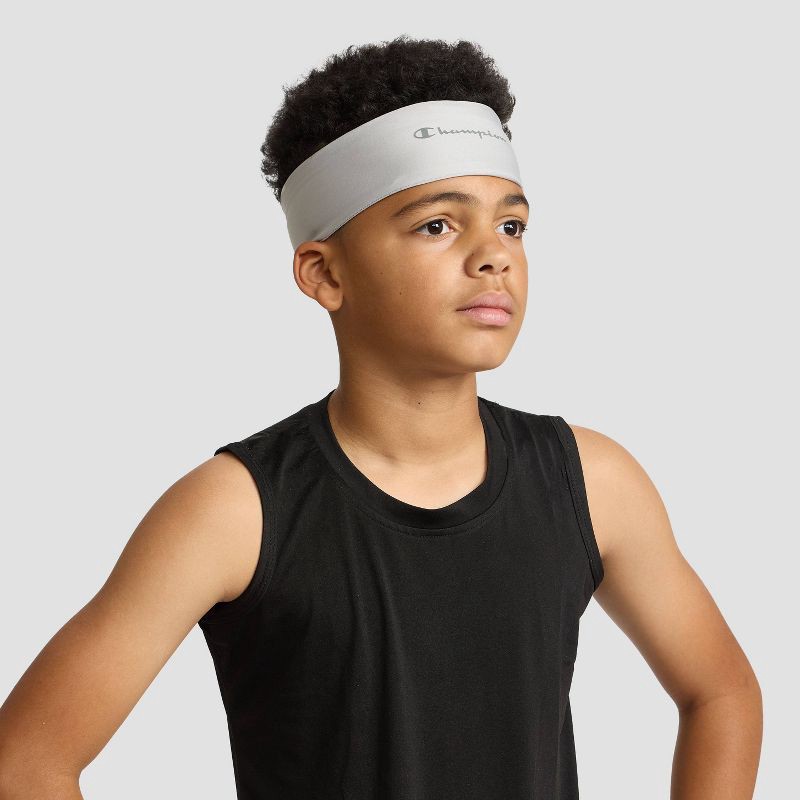 slide 5 of 12, Champion Legend Headband 3pk - Black/White/Gray, 3 ct