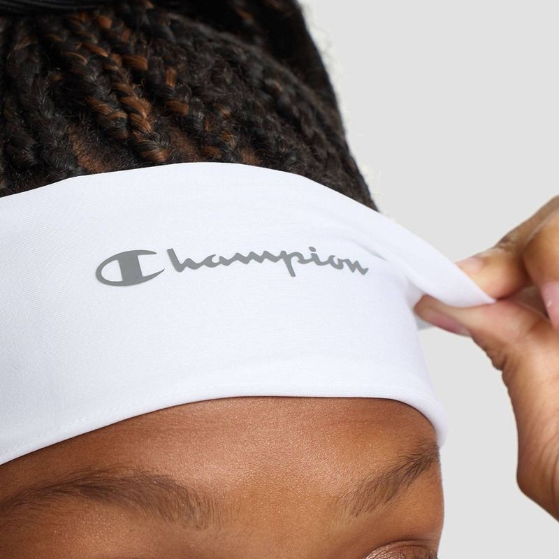 slide 7 of 12, Champion Legend Headband 3pk - Black/White/Gray, 3 ct