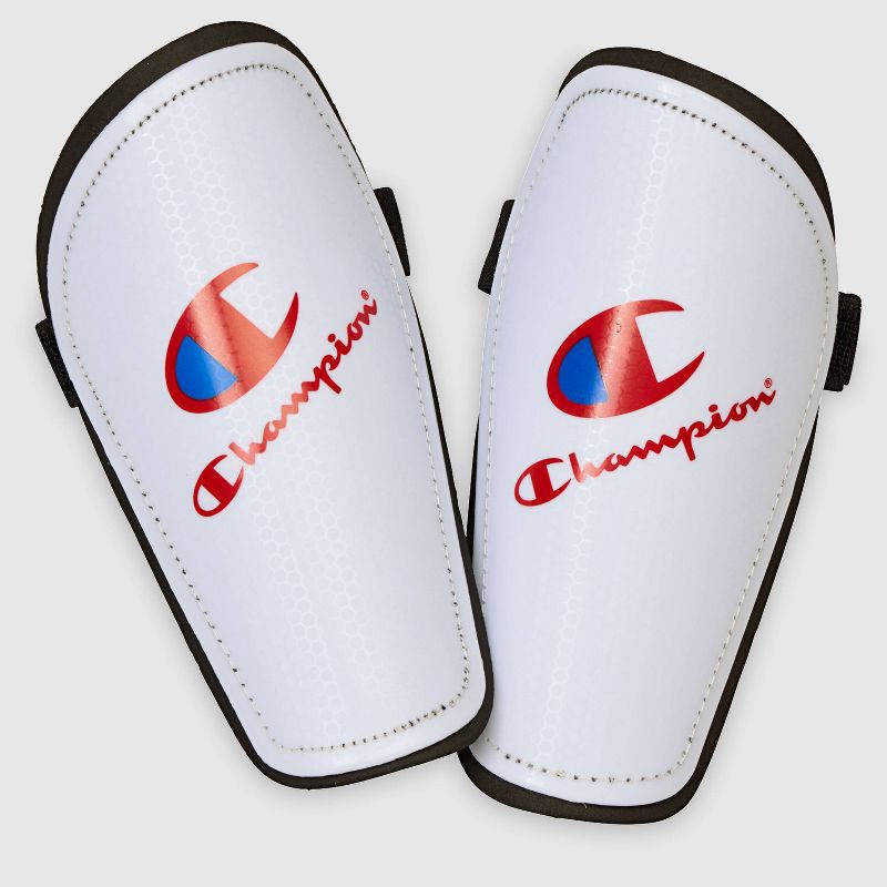 slide 3 of 7, Champion Defender Shin Guards - White S, 1 ct