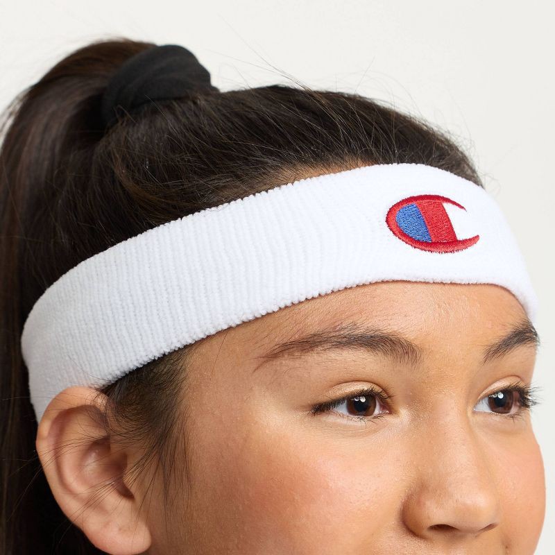 slide 2 of 8, Champion Varsity Headbands+ Wristbands 3pk - White, 3 ct
