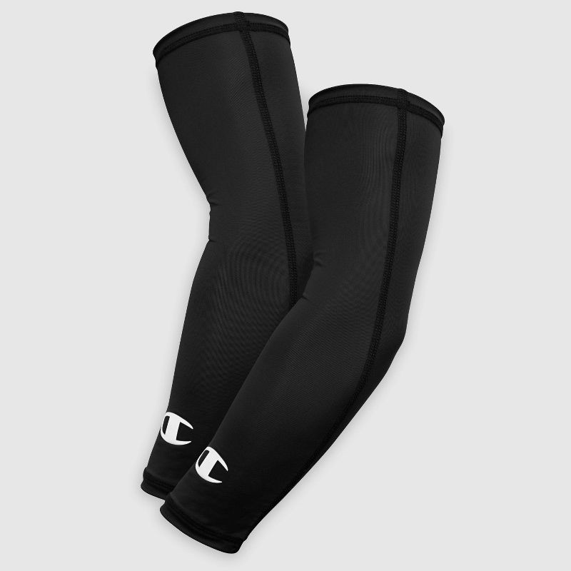 slide 4 of 7, Champion Momentum Arm Sleeve L/XL Youth 2pk - Black, 2 ct