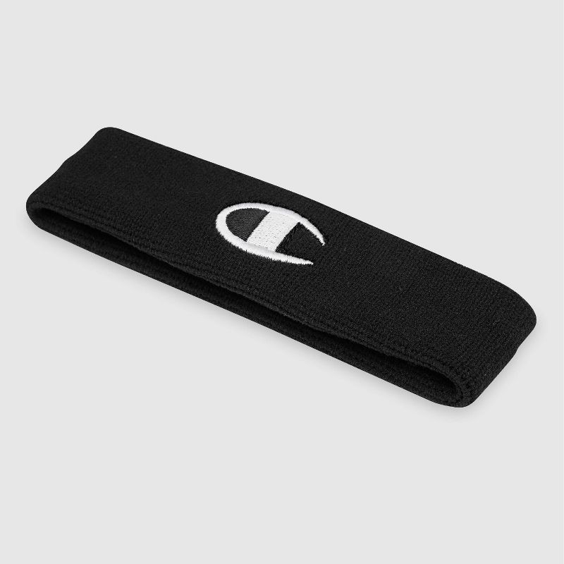 slide 6 of 8, Champion Varsity Headbands+Wristbands 3pk - Black, 3 ct