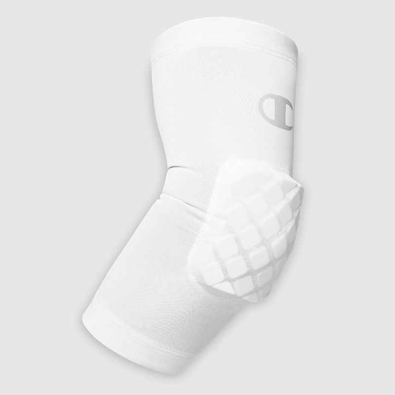slide 4 of 8, Champion Momentum Padded Elbow Sleeve - White S/M, 1 ct