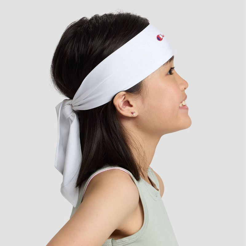 slide 2 of 9, Champion Legend Tie Headband - White, 1 ct