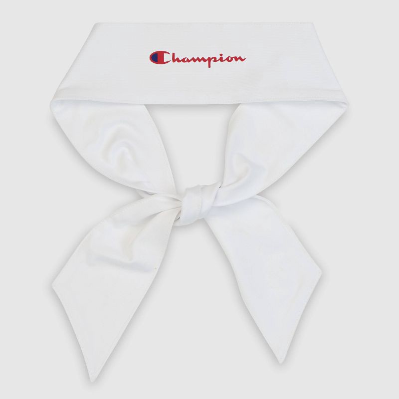 slide 5 of 9, Champion Legend Tie Headband - White, 1 ct