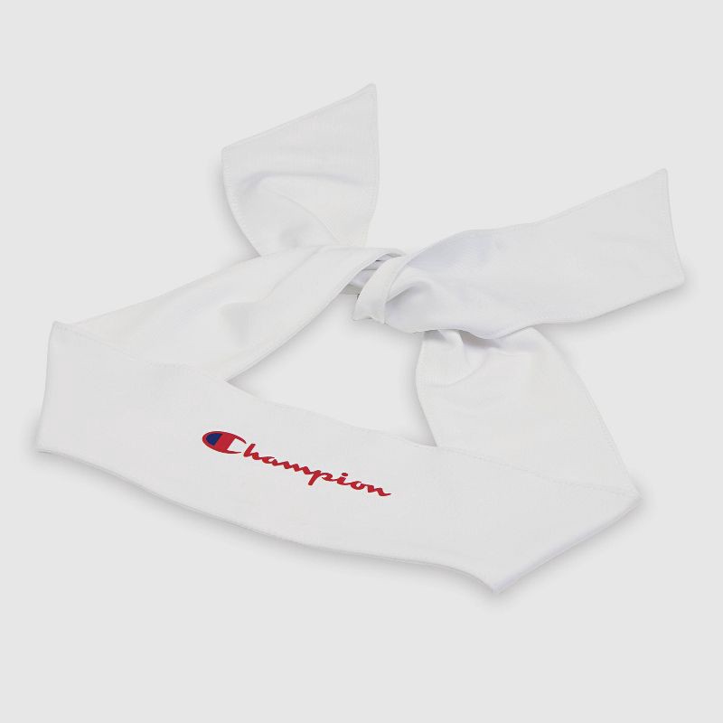 slide 8 of 9, Champion Legend Tie Headband - White, 1 ct