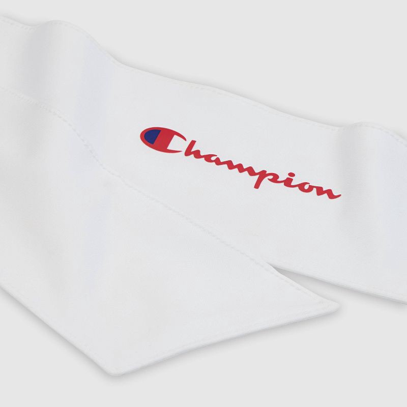 slide 9 of 9, Champion Legend Tie Headband - White, 1 ct
