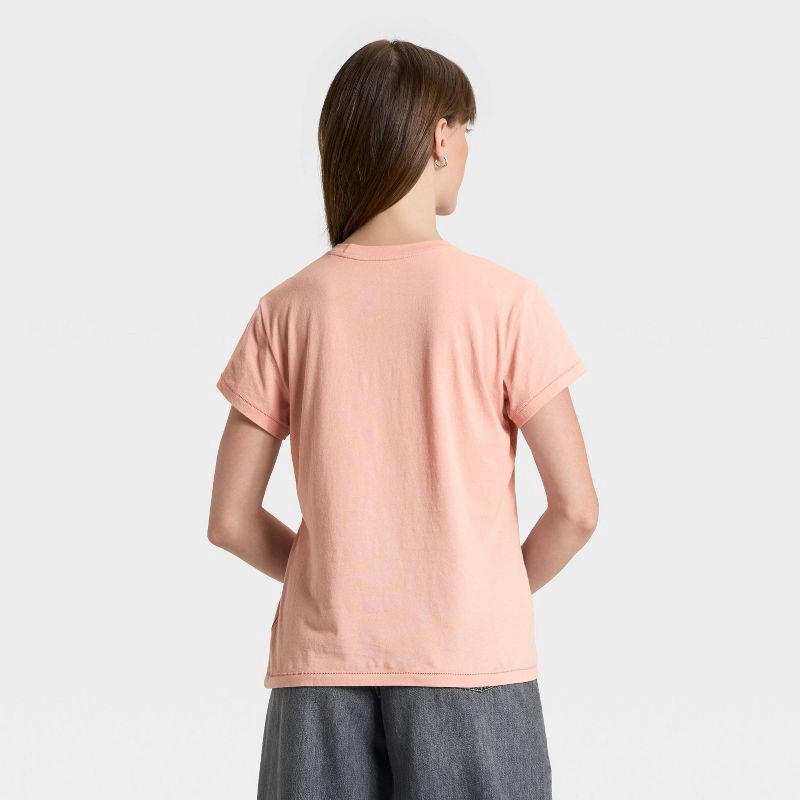 slide 2 of 4, Women's Short Sleeve Crewneck T-Shirt - Universal Thread™ Pink S, 1 ct