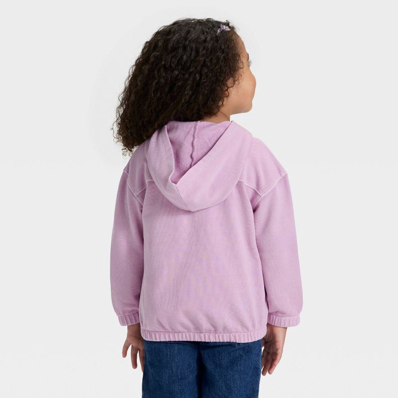 slide 2 of 4, Toddler Girls' Zip-Up French Terry Hoodie - Cat & Jack™ Lavender 18M, 1 ct