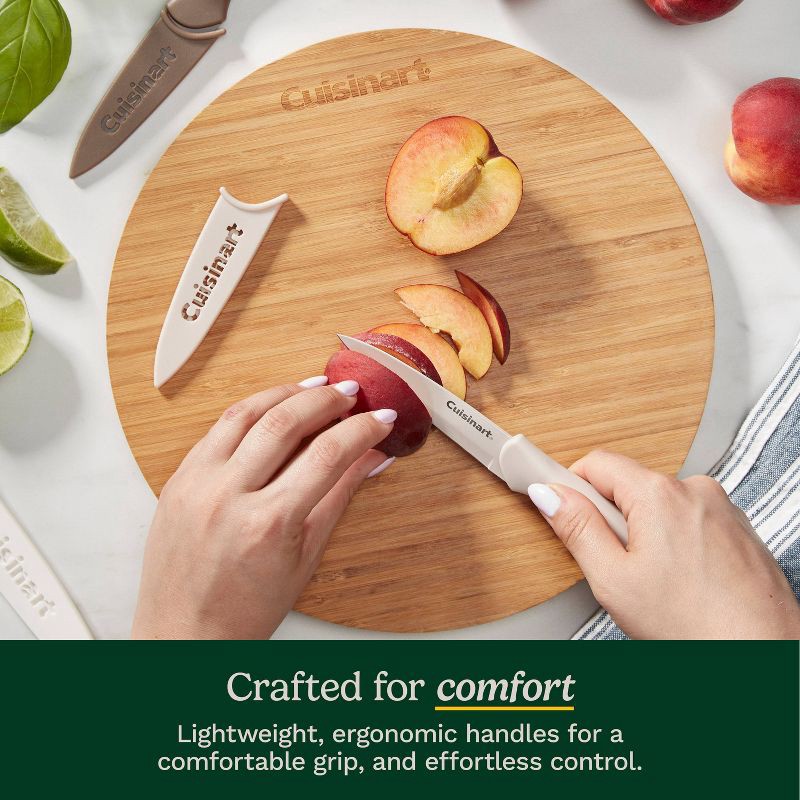 slide 5 of 6, Cuisinart Advantage 6pc Nonstick Utility and Paring Knife Set with Blade Guards Cafe Au Lait, 6 ct