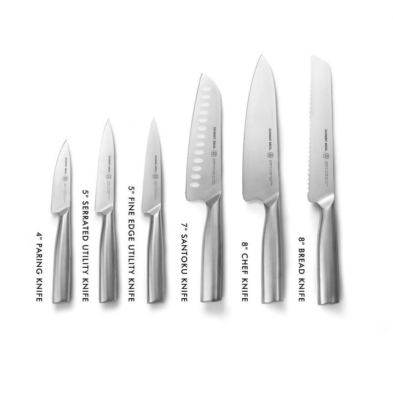 slide 2 of 10, Schmidt Bros Cutlery 7pc Foundry Knife Block Set, 7 ct