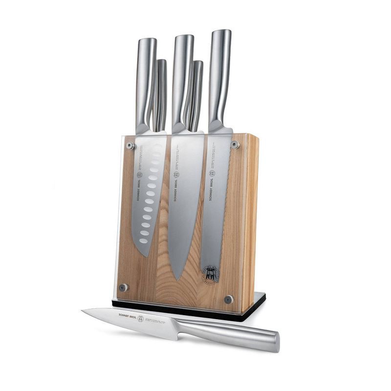 slide 1 of 10, Schmidt Bros Cutlery 7pc Foundry Knife Block Set, 7 ct