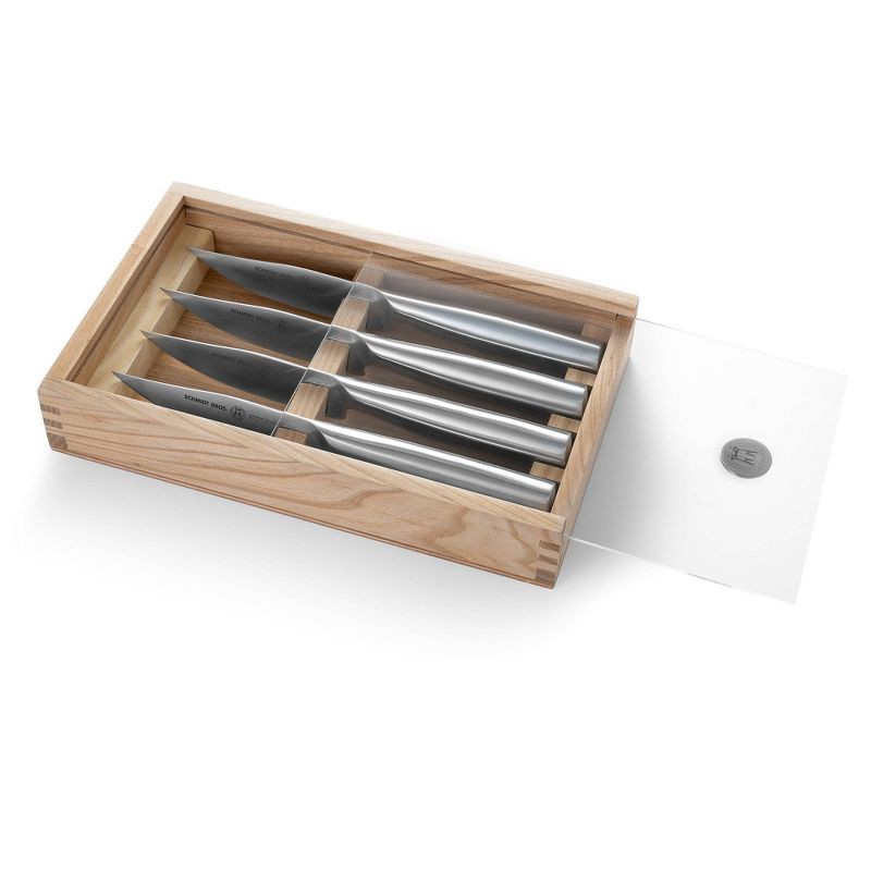 slide 3 of 8, Schmidt Bros Cutlery 4pc Foundry Steak Knife Set, 4 ct