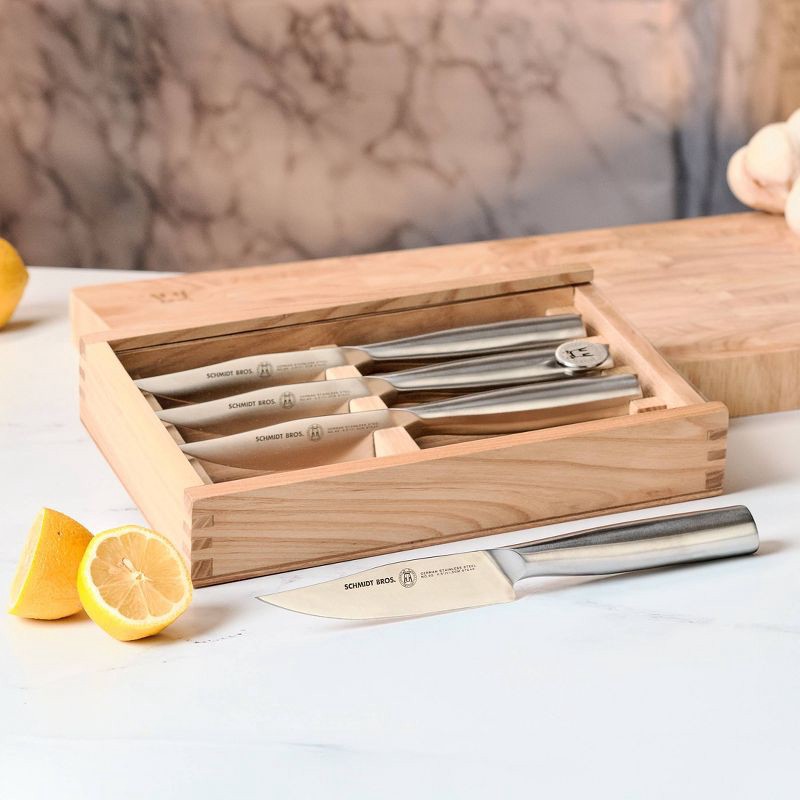 slide 7 of 8, Schmidt Bros Cutlery 4pc Foundry Steak Knife Set, 4 ct