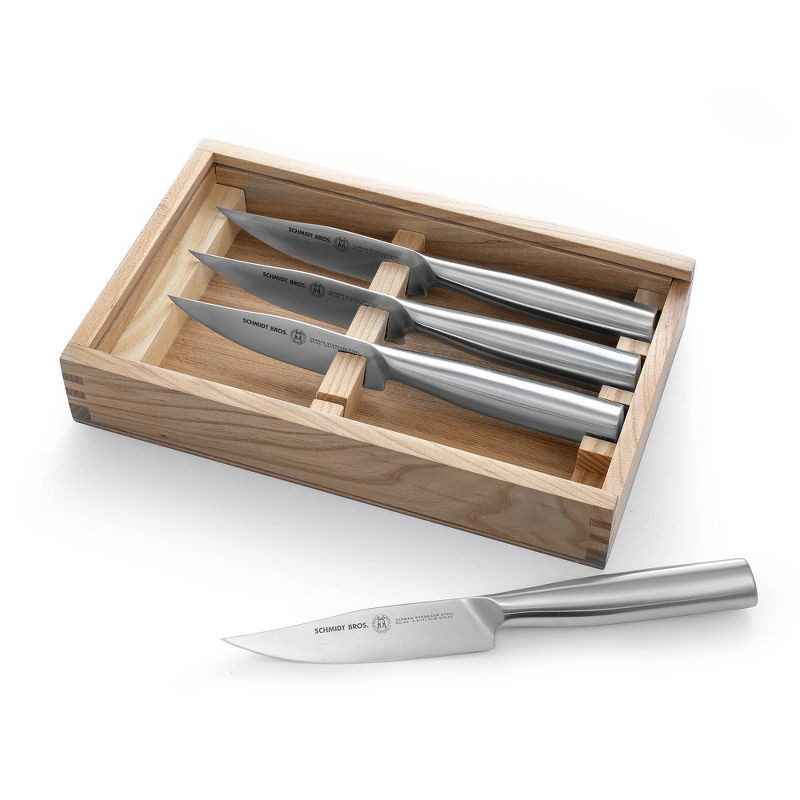 slide 1 of 8, Schmidt Bros Cutlery 4pc Foundry Steak Knife Set, 4 ct