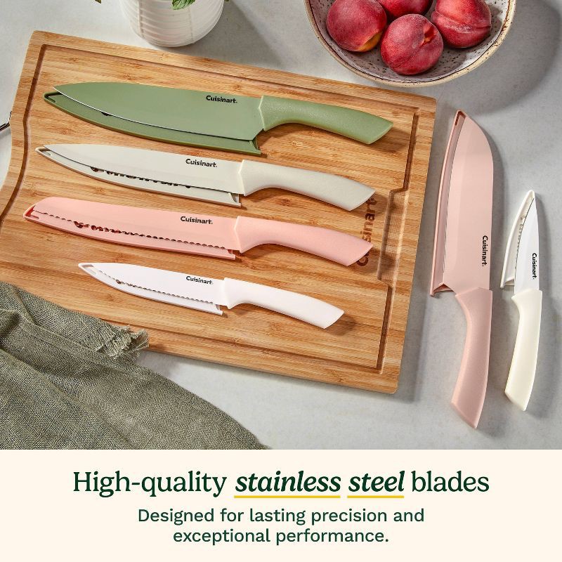 slide 6 of 10, Cuisinart Advantage 12pc Ceramic-Coated Color Knife Set with Blade Guards Muted Meadow, 12 ct