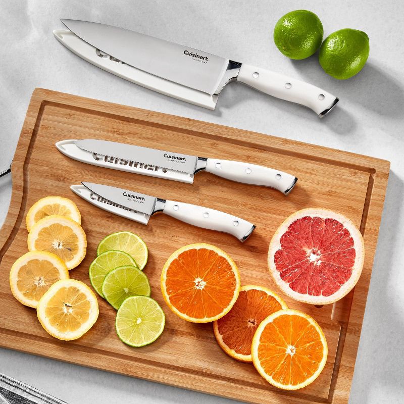 slide 6 of 10, Cuisinart Classic White Triple Rivet 6pc Chef Set with Blade Guards, 6 ct