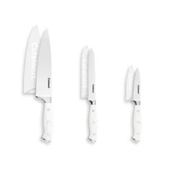 Cuisinart Classic White Triple Rivet 6pc Chef Set with Blade Guards